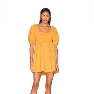 Free people yellow textured dress